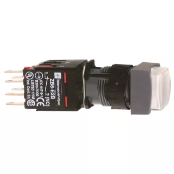  Schneider Electric XB6CE1B5B Világító nyomógomb, négyz. fehér N/O+N/C