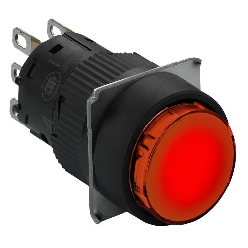 Schneider Electric XB6EAF4B1P kerek piros világító nyomógomb Ø 16 - sülly. vissza. nyomással-24 V-1CO