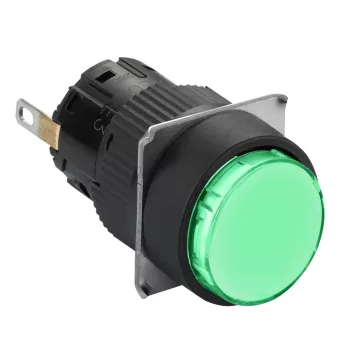   Schneider XB6EAV3BP Harmony XB6 Ø16 komplett világító nyomógomb, zöld 24V IP65