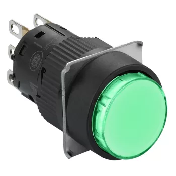   Schneider XB6EAW3B1P Harmony XB6 Ø16 komplett kerek ny.gomb 16mm zöld 24VDC 1CO