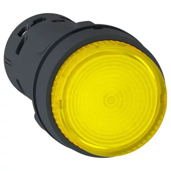   Schneider Electric XB7NW38B1 Harmony XB7 monolitikus Ø22 világító nyomógomb, visszatérő, 1NO, 24VAC/DC, sárga