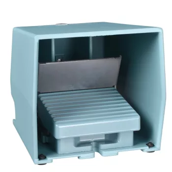   Schneider XPEM511 Harmony XPE lábkapcsoló, 1 fokozatú, 2NO+1NC, védőtetővel, fém, kioldóval, kék