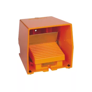   Schneider XPER529 Harmony XPE lábkapcsoló, 1 fokozatú analóg kimenettel, 1NO+2NC, védőtetővel, fém, kioldóval, narancssárga