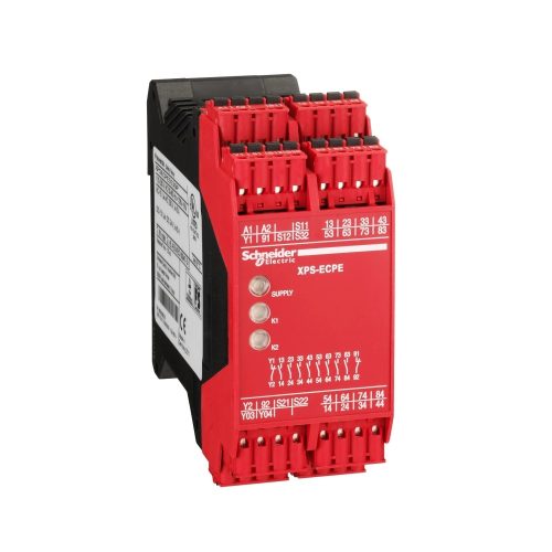 Schneider Electric XPSECPE5130P Preventa XPS biztonsági relé kontaktus bővítő modul, 8 biztonsági kör, 24 VAC/DC, csavaros