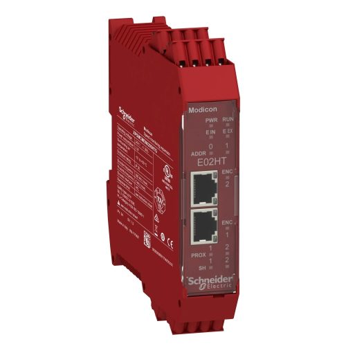 Schneider Electric XPSMCMEN0200HTG Preventa XPS MCM biztonsági vezérlő, biztonsági sebességfigyelő modul, 2 HTL enkóder + 2 közelités értékelő bemenet