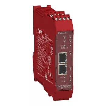   Schneider Electric XPSMCMEN0200TT Preventa XPS MCM biztonsági vezérlő, biztonsági sebességfigyelő modul, 2 TTL enkóder + 2 közelités értékelő bemenet