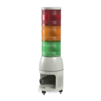   Schneider XVC1M3HK Harmony XVC monolitikus Ø100 fényoszlop, 1 piros 1 narancs 1 zöld folyamatos/villogó, hangjelzővel, 100-240VAC