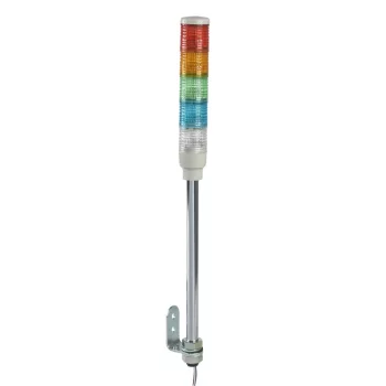   Schneider XVC4B5 Harmony XVC monolitikus Ø40 fényoszlop, 1 piros 1 narancs 1 zöld 1 kék 1 átl. folyamatos, tartócső, 24VAC/DC