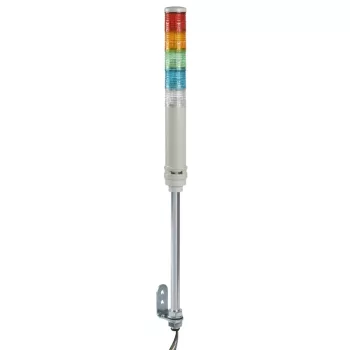  Schneider XVC4B55S Harmony XVC monolitikus Ø40 fényoszlop, 1 piros 1 narancs 1 zöld 1 kék 1 átl. Foly./villogó, hangj., tartócső, 24VAC/DC