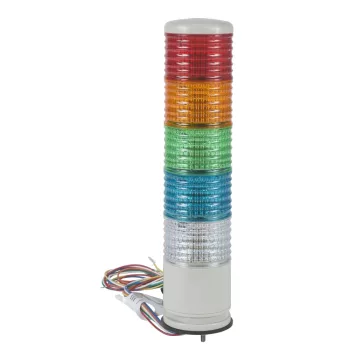   Schneider XVC6B55SK Harmony XVC monolitikus Ø60 fényoszlop, 1 piros 1 narancs 1 zöld 1 kék 1 átl. folyamatos/villogó, hangjelző, 24VAC/DC