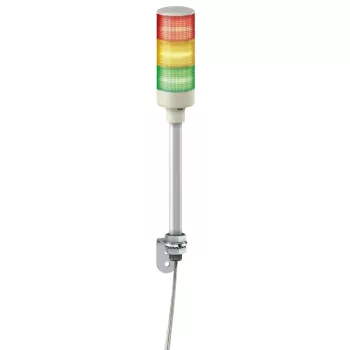   Schneider Electric XVGB3S Harmony Easy komplett fényoszlop, 3 szintes, piros-narancs-zöld, 24 VAC/DC, tartócsöves, L-konzolos rögzítésűhangj.,