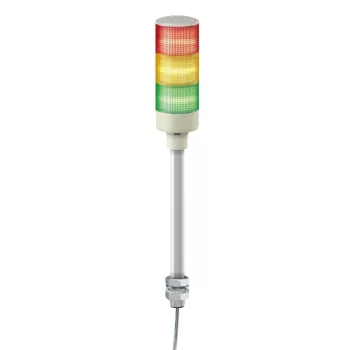   Schneider Electric XVGB3ST Harmony Easy komplett fényoszlop, 3 szintes, piros-narancs-zöld, 24 VAC/DC, furatba rögzíthető, tartócsöves, hangj.,