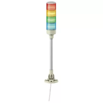   Schneider Electric XVGB4M Harmony Easy komplett fényoszlop, 4 szintes, piros-nar.-zöld-kék, 24 VAC/DC, tartócsöves, csavaros, elhajtható,