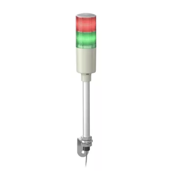   Schneider Electric XVGM2 Harmony Easy komplett fényoszlop, 2 szintes, piros-zöld, 230 VAC, tartócsöves, L-konzolos rögzítésű