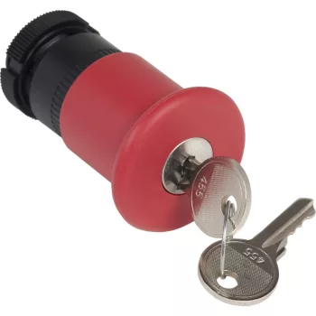   Schneider ZA2BS944 Harmony XA2 Vészgomb fej piros kulcsos átm:40mm, XAC függőkapcsolóhoz