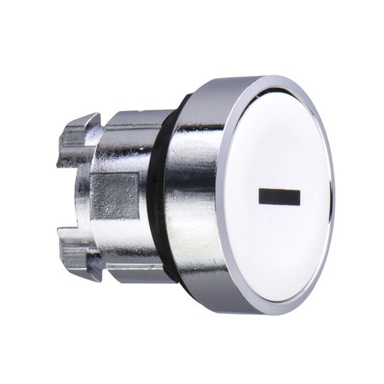 Schneider ZB4BA131 Harmony fém nyomógomb fej, Ø22, visszatérő, fehér, "I" Schneider ZB4BA131 Harmony fém nyomógomb fej, Ø22, visszatérő, fehér, "I"