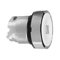 Schneider ZB4BA141 Harmony fém nyomógomb fej, Ø22, visszatérő, fehér, "ON" Schneider ZB4BA141 Harmony fém nyomógomb fej, Ø22, visszatérő, fehér, "ON"