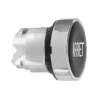 Schneider ZB4BA233 Harmony fém nyomógomb fej, Ø22, visszatérő, fekete, "ARRET" Schneider ZB4BA233 Harmony fém nyomógomb fej, Ø22, visszatérő, fekete, "ARRET"