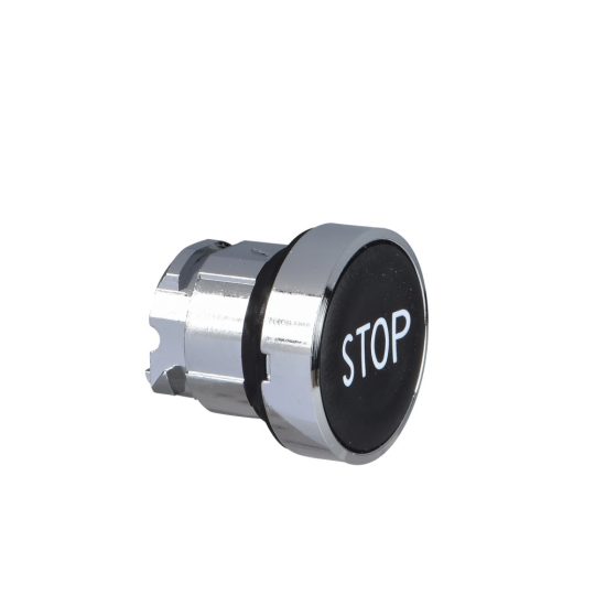 Schneider ZB4BA234 Harmony fém nyomógomb fej, Ø22, visszatérő, fekete, "STOP" Schneider ZB4BA234 Harmony fém nyomógomb fej, Ø22, visszatérő, fekete, "STOP"