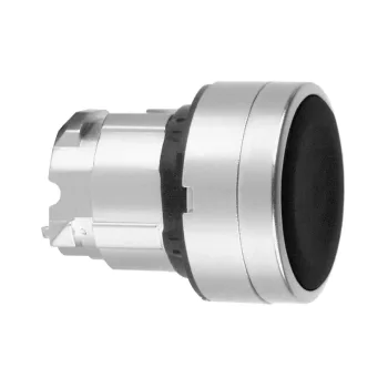   Schneider ZB4BA24 Harmony fém nyomógomb fej, Ø22, visszatérő, magasított, fekete