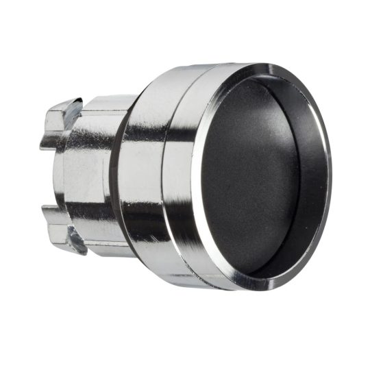 Schneider ZB4BA26 Harmony fém nyomógomb fej, Ø22, visszatérő, mélyítet, fekete Schneider ZB4BA26 Harmony fém nyomógomb fej, Ø22, visszatérő, mélyítet, fekete