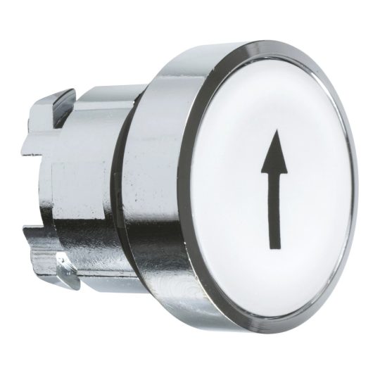 Schneider ZB4BA334 Harmony fém nyomógomb fej, Ø22, visszatérő, fehér, "fel nyíl" Schneider ZB4BA334 Harmony fém nyomógomb fej, Ø22, visszatérő, fehér, "fel nyíl"