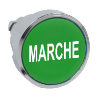 Schneider ZB4BA342 Harmony fém nyomógomb fej, Ø22, visszatérő, zöld, "MARCHE" Schneider ZB4BA342 Harmony fém nyomógomb fej, Ø22, visszatérő, zöld, "MARCHE"