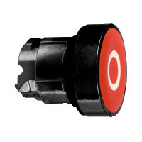 Schneider ZB4BA4327 Harmony fém nyomógomb fej, Ø22, visszatérő, piros, "O", fekete perem Schneider ZB4BA4327 Harmony fém nyomógomb fej, Ø22, visszatérő, piros, "O", fekete perem