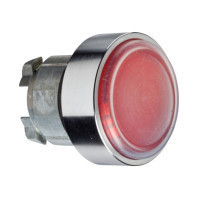 Schneider ZB4BA44 Harmony fém nyomógomb fej, Ø22, visszatérő, magasított, piros Schneider ZB4BA44 Harmony fém nyomógomb fej, Ø22, visszatérő, magasított, piros