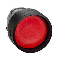 Schneider ZB4BA467 Harmony fém nyomógomb fej, Ø22, visszatérő, mélyítet, piros, fekete perem Schneider ZB4BA467 Harmony fém nyomógomb fej, Ø22, visszatérő, mélyítet, piros, fekete perem