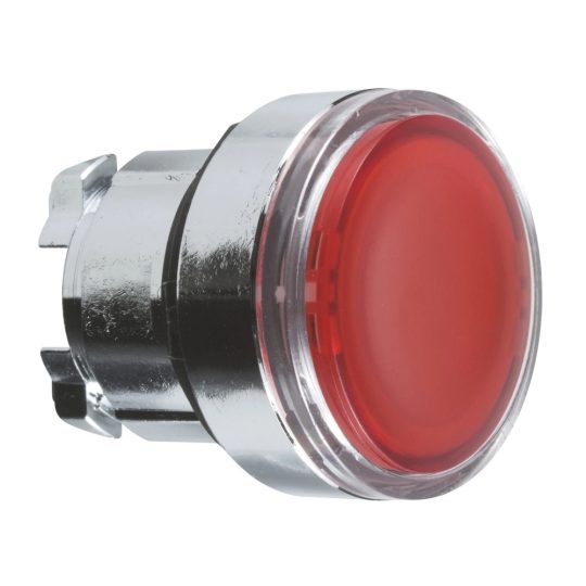 Schneider ZB4BA48 Harmony fém nyomógomb fej, Ø22, visszatérő, címkézhető tetővel, piros Schneider ZB4BA48 Harmony fém nyomógomb fej, Ø22, visszatérő, címkézhető tetővel, piros