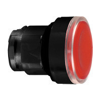 Schneider ZB4BA487 Harmony fém nyomógomb fej, Ø22, visszatérő, címkézhető tetővel, piros, fekete perem Schneider ZB4BA487 Harmony fém nyomógomb fej, Ø22, visszatérő, címkézhető tetővel, piros, fekete perem