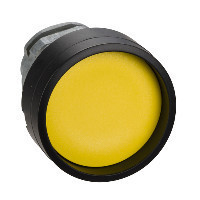 Schneider ZB4BA567 Harmony fém nyomógomb fej, Ø22, visszatérő, mélyítet, sárga, fekete perem Schneider ZB4BA567 Harmony fém nyomógomb fej, Ø22, visszatérő, mélyítet, sárga, fekete perem
