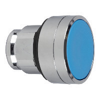 Schneider ZB4BA64 Harmony fém nyomógomb fej, Ø22, visszatérő, magasított, kék Schneider ZB4BA64 Harmony fém nyomógomb fej, Ø22, visszatérő, magasított, kék
