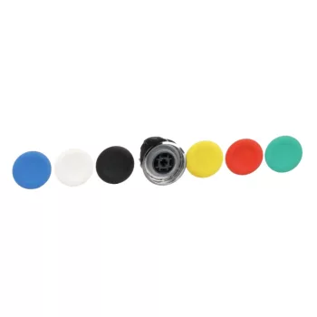   Schneider ZB4BA9 Harmony fém nyomógomb fej, Ø22, visszatérő, 6 eltérű színű nyomógomb tető