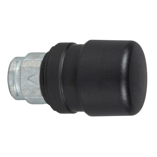 Schneider ZB4BC247 Harmony fém Ø30 gombafejű nyomógomb fej, Ø22, visszatérő, fekete, fekete test Schneider ZB4BC247 Harmony fém Ø30 gombafejű nyomógomb fej, Ø22, visszatérő, fekete, fekete test