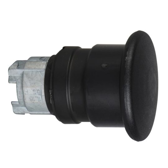 Schneider ZB4BC27 Harmony fém Ø40 gombafejű nyomógomb fej, Ø22, visszatérő, fekete, fekete test Schneider ZB4BC27 Harmony fém Ø40 gombafejű nyomógomb fej, Ø22, visszatérő, fekete, fekete test