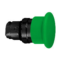 Schneider ZB4BC37 Harmony fém Ø40 gombafejű nyomógomb fej, Ø22, visszatérő, zöld, fekete test Schneider ZB4BC37 Harmony fém Ø40 gombafejű nyomógomb fej, Ø22, visszatérő, zöld, fekete test