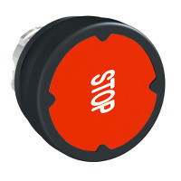 Schneider ZB4BC48007RA Harmony fém durva környezeti nyomógomb fej, Ø22, visszatérő, piros, elforgatott "STOP"