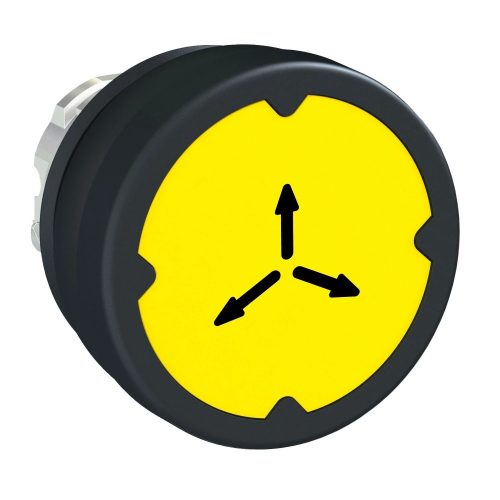 Schneider ZB4BC58009 Harmony fém durva környezeti nyomógomb fej, Ø22, visszatérő, sárga, szimbólummal