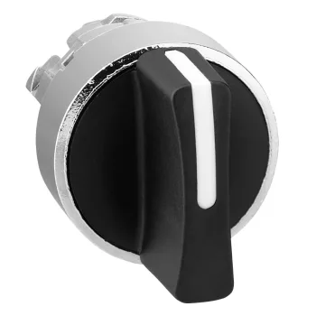   Schneider ZB4BD7 Harmony fém választókapcsoló fej, Ø22, 3 állású balról középre visszatérő, fekete