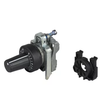   Schneider ZB4BD9127 Harmony fém potencióméter fej és rögzítő, Ø22, fekete, fekete perem