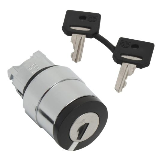 Schneider ZB4BG4TEC10 Harmony fém választókapcsoló fej, Ø22, CES TEC10 kulcsos, 2 állású, minden helyzetben kivehető, fekete Schneider ZB4BG4TEC10 Harmony fém választókapcsoló fej, Ø22, CES TEC10 kulcsos, 2 állású, minden helyzetben kivehető, fekete