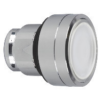Schneider ZB4BH0183 Harmony fém világító nyomógomb fej, Ø22, nyomó-nyomó, betehető címke, fehér Schneider ZB4BH0183 Harmony fém világító nyomógomb fej, Ø22, nyomó-nyomó, betehető címke, fehér