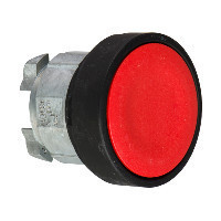 Schneider ZB4BH047 Harmony fém nyomógomb fej, Ø22, nyomó-nyomó, piros, fekete perem Schneider ZB4BH047 Harmony fém nyomógomb fej, Ø22, nyomó-nyomó, piros, fekete perem