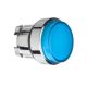 Schneider ZB4BH63 Harmony fém világító nyomógomb fej, Ø22, nyomó-nyomó, kiemelkedő, kék