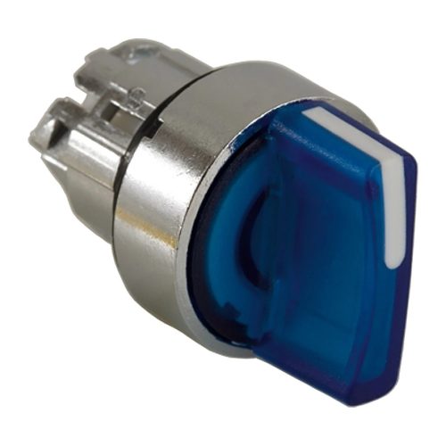 Schneider ZB4BK1363 Harmony fém világító választókapcsoló fej, Ø22, 3 állású, kék