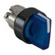 Schneider ZB4BK13637 Harmony fém világító választókapcsoló fej, Ø22, 3 állású, kék, fekete perem
