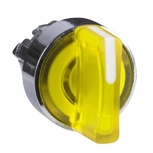 Schneider ZB4BK1383 Harmony fém világító választókapcsoló fej, Ø22, 3 állású, sárga