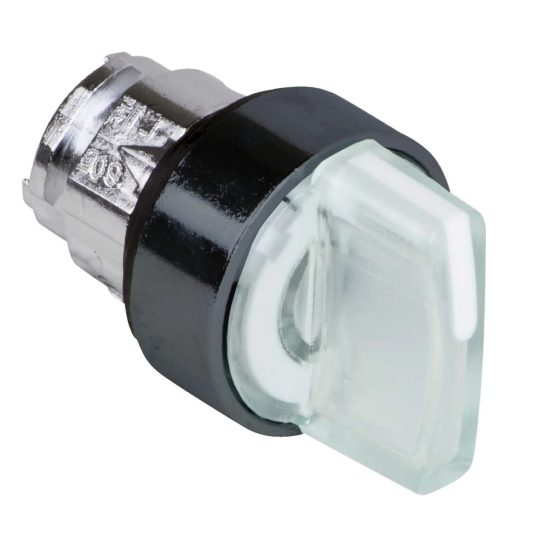 Schneider ZB4BK15137 Harmony fém világító választókapcsoló fej, Ø22, 3 állású, fehér, középre visszatérő, fekete perem Schneider ZB4BK15137 Harmony fém világító választókapcsoló fej, Ø22, 3 állású, fehér, középre visszatérő, fekete perem